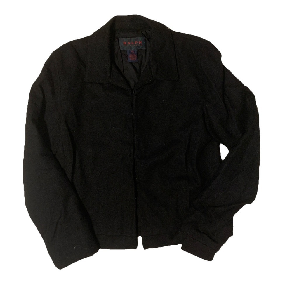 Ralph Lauren Women's XS Black Wool Blend Blazer Jacket Classic Tailored